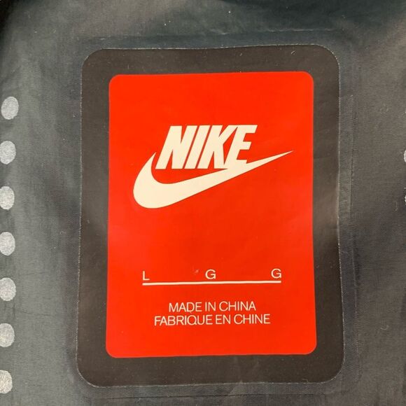 Nike Women's Tech Aeroshield Moto Black & White Jacket hooded raincoat sz large - Picture 7 of 9